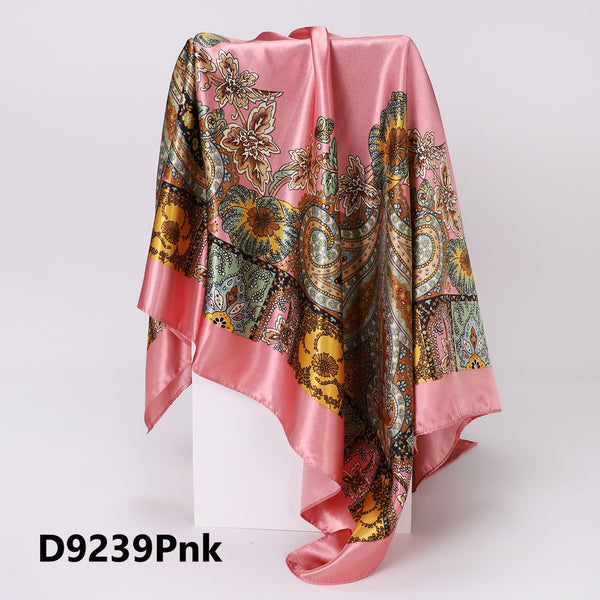 Patterned Satin Scarves (90X90cm) 39