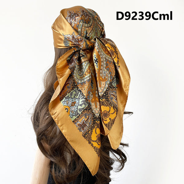 Patterned Satin Scarves (90X90cm) 39