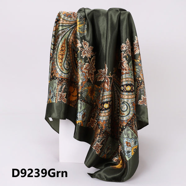 Patterned Satin Scarves (90X90cm) 39