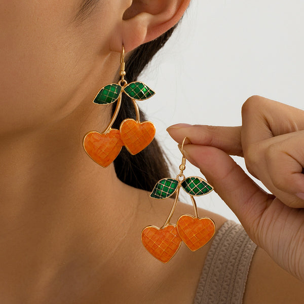 Enamel Cute Cherries Earrings
