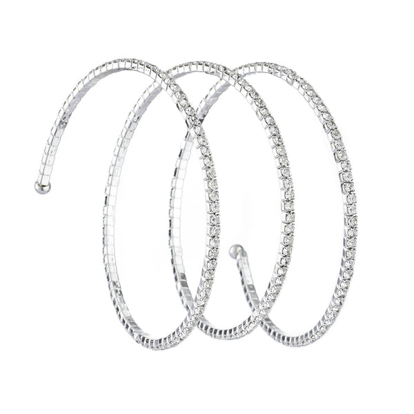 Cubic Zirconia Memory Wire Bracelet