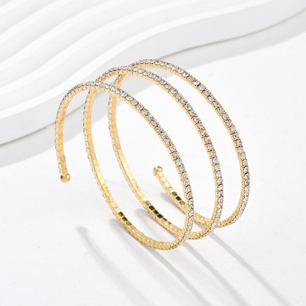 Cubic Zirconia Memory Wire Bracelet