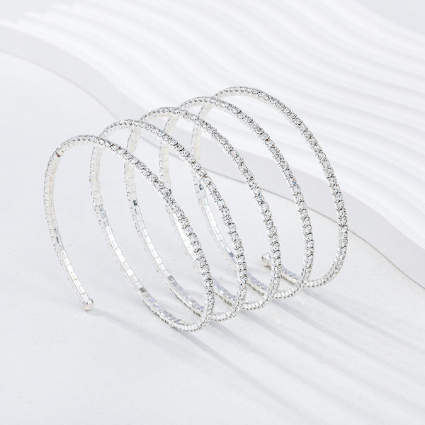 Cubic Zirconia Memory Wire Bracelet