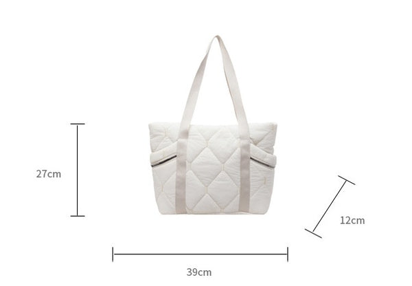 Diamond Patterned Commuter Tote