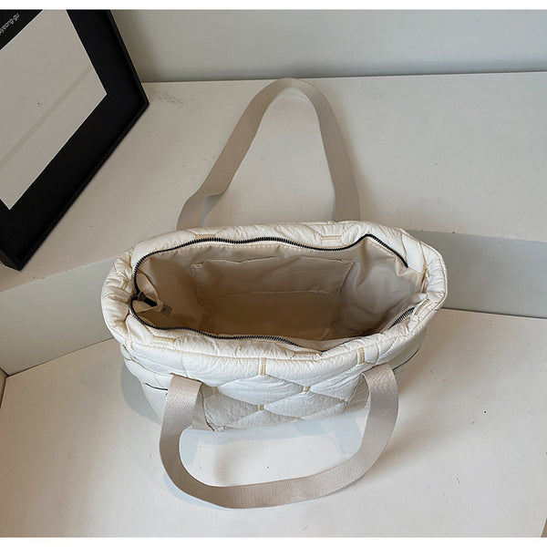 Diamond Patterned Commuter Tote