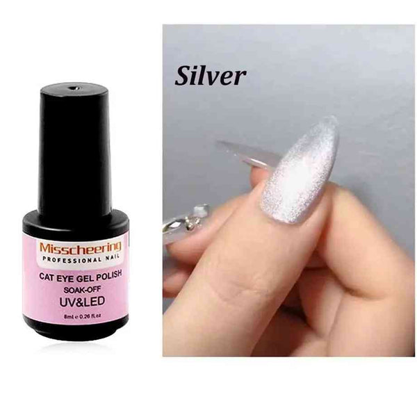 Silver Cat Eye UV Gel Polish
