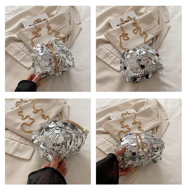 Unique Sequins Bucket Bag