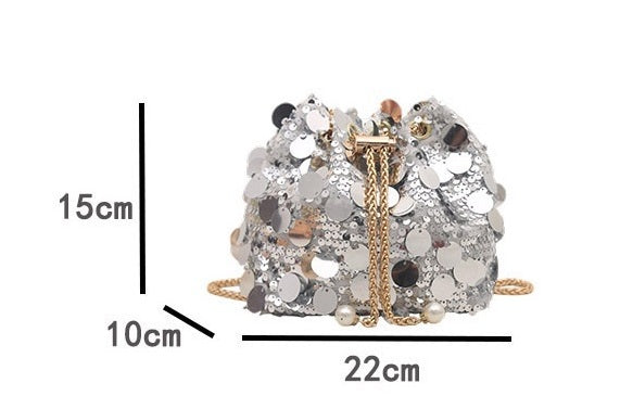 Unique Sequins Bucket Bag