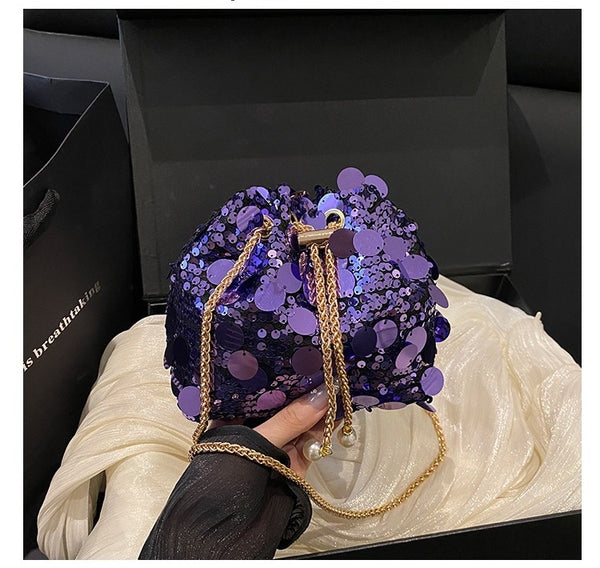 Unique Sequins Bucket Bag