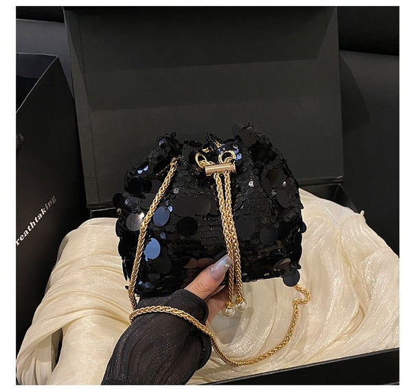 Unique Sequins Bucket Bag