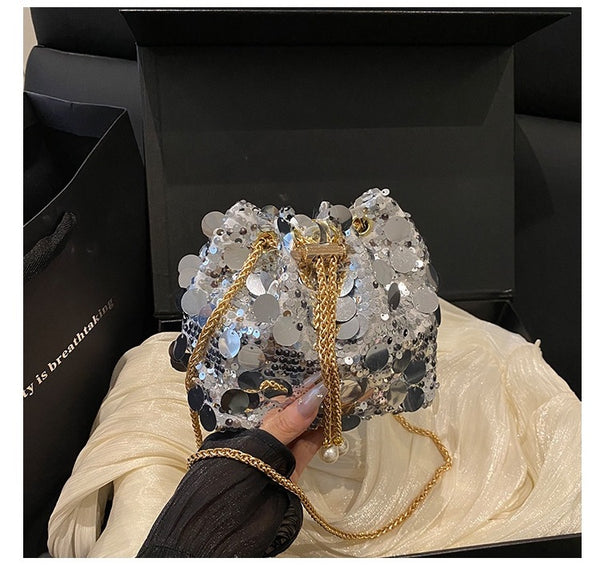 Unique Sequins Bucket Bag