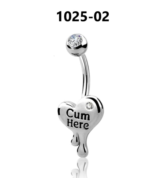 Punk Style Letter Navel Piercing