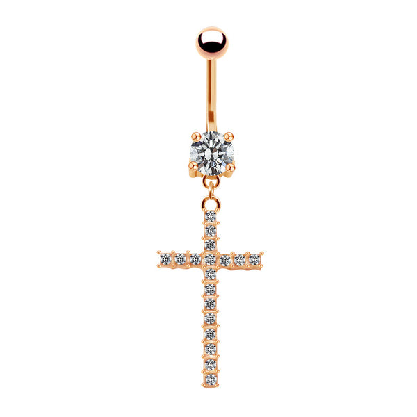 Navel Stud With Cross