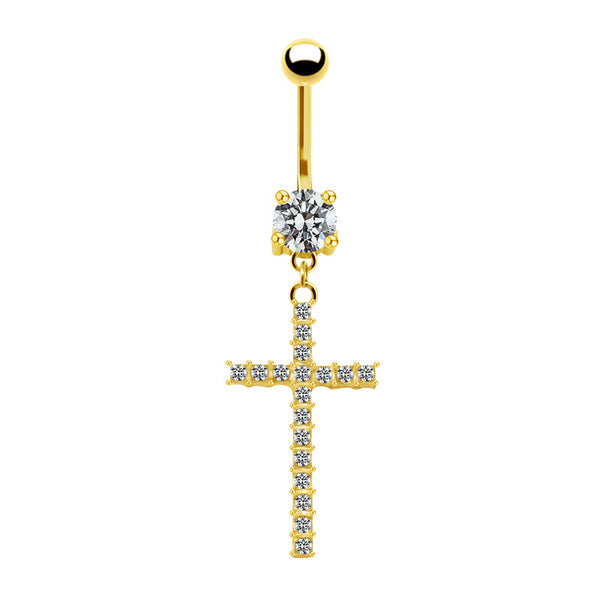 Navel Stud With Cross