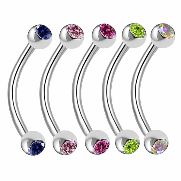Stainless Steel Snake Eye Tongue Piercing