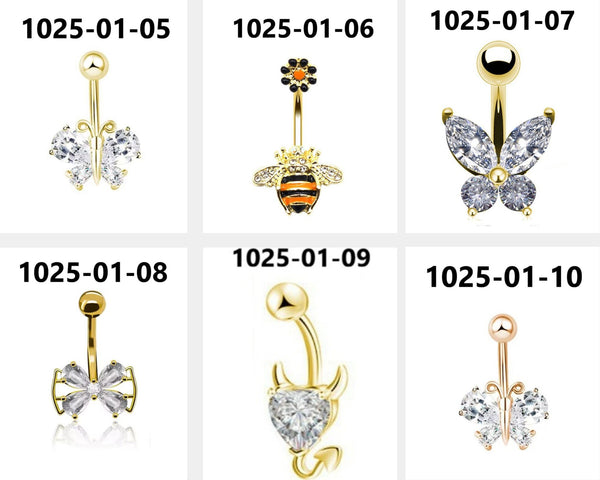 Rhinestone Belly Button Piercing