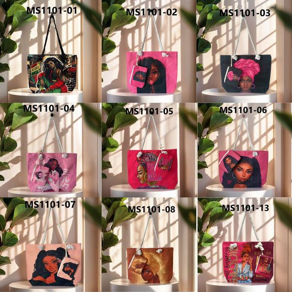 African Printed Canvas Bag