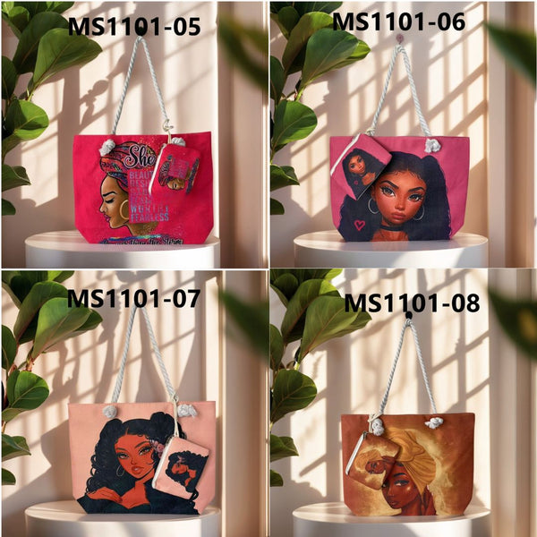 African Printed Canvas Bag