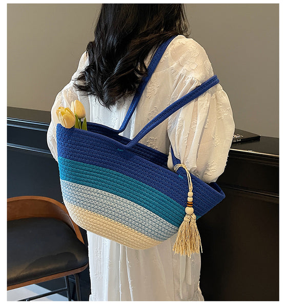 Large Woven Shopping Bag