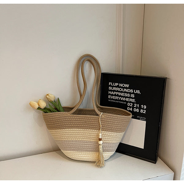 Large Woven Shopping Bag