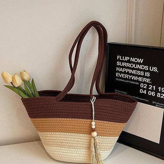 Large Woven Shopping Bag