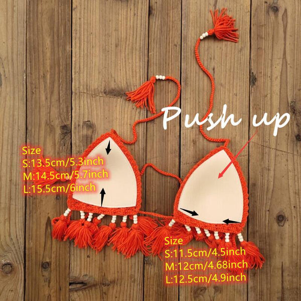 Handmade Crochet Tassel Bikini Set