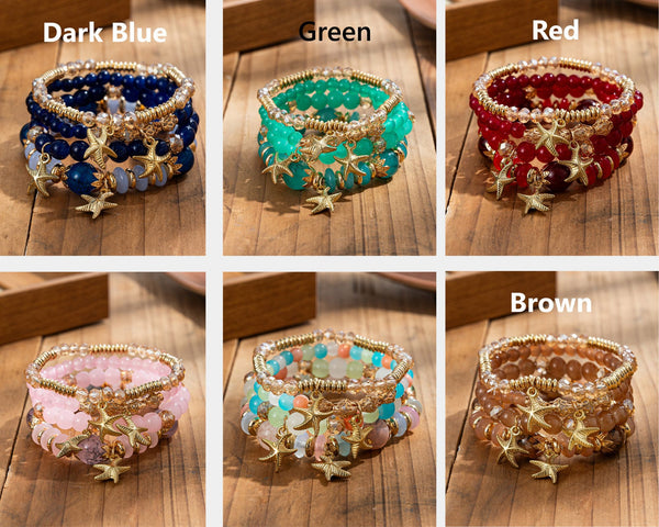 Starfish Boho Beaded Bracelets
