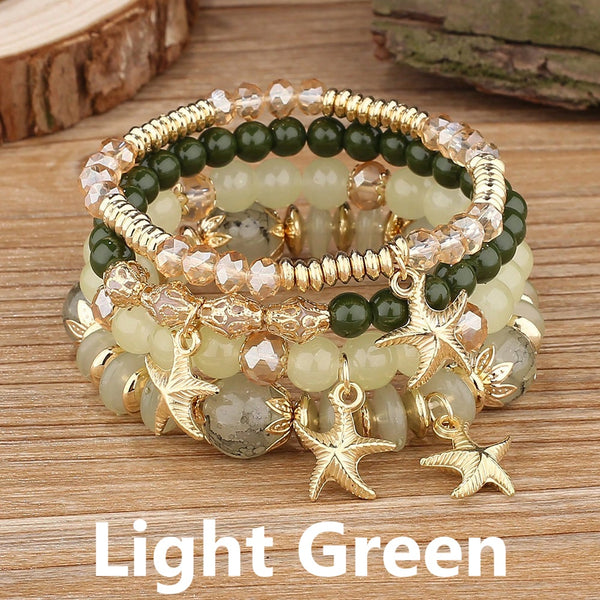 Starfish Boho Beaded Bracelets