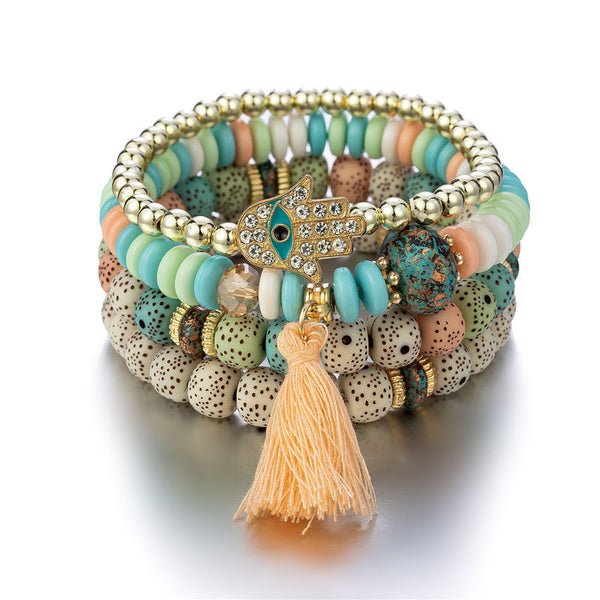 Evil Eye Boho Beaded Bracelets
