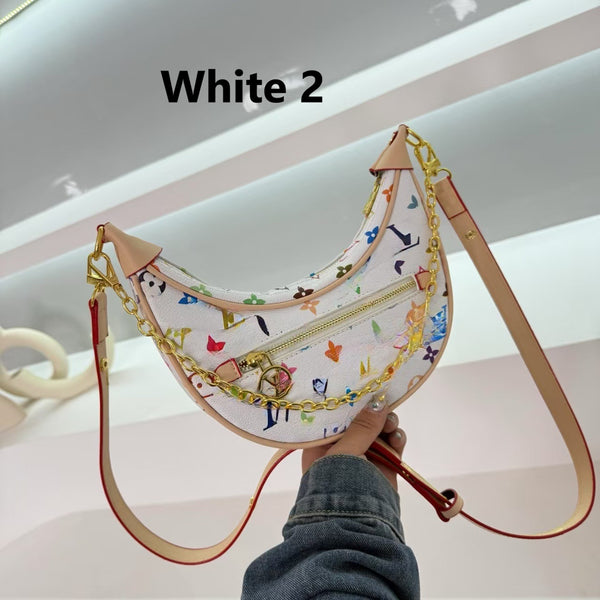 VL Monogram Crescent Shoulder Bag