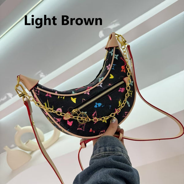 VL Monogram Crescent Shoulder Bag
