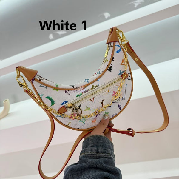 VL Monogram Crescent Shoulder Bag