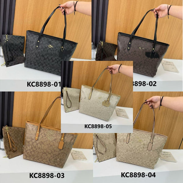 CH Monogram Zippered Tote Bag