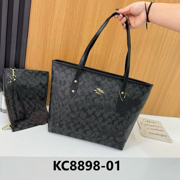 CH Monogram Zippered Tote Bag