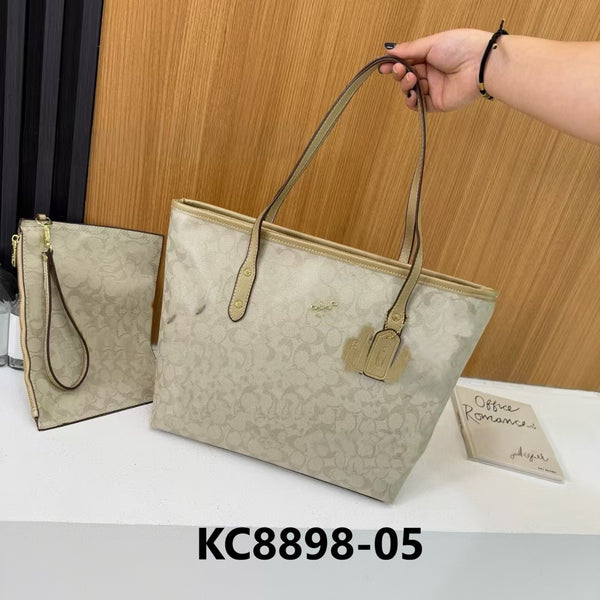 CH Monogram Zippered Tote Bag