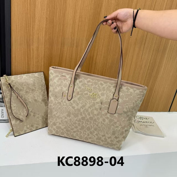 CH Monogram Zippered Tote Bag