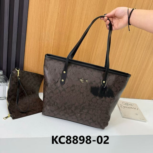 CH Monogram Zippered Tote Bag