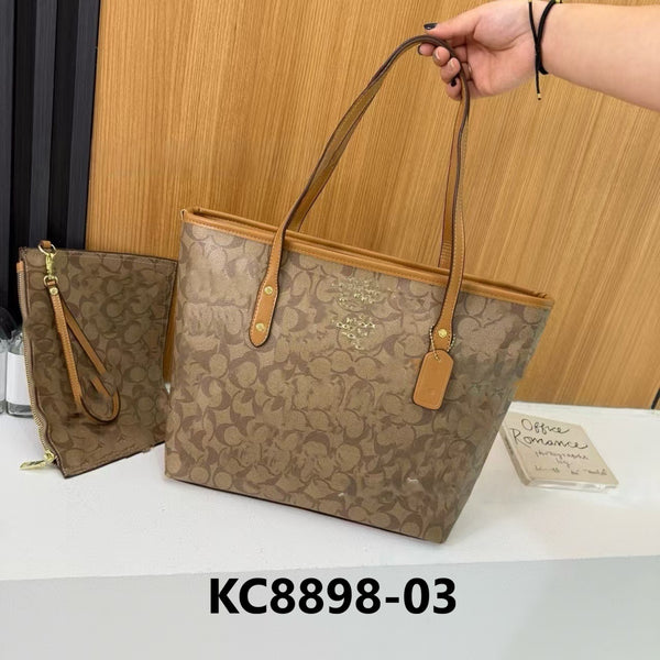 CH Monogram Zippered Tote Bag
