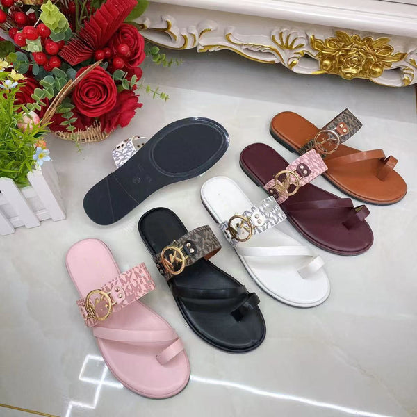 MK Metal Buckle Flats