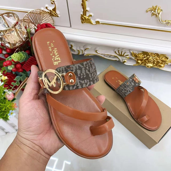 MK Metal Buckle Flats