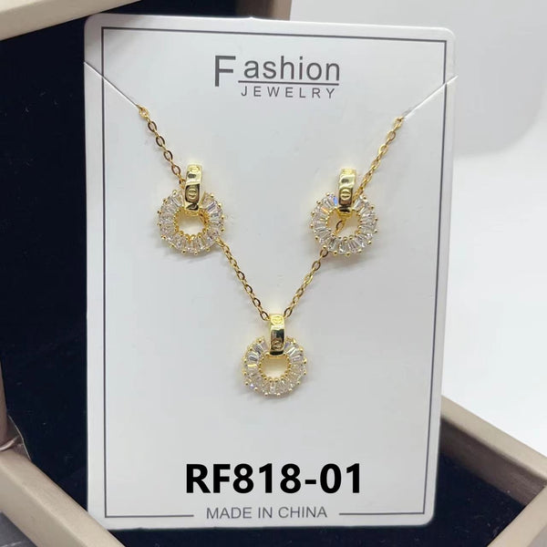 Micro Zircon Pendant 2 Piece Set