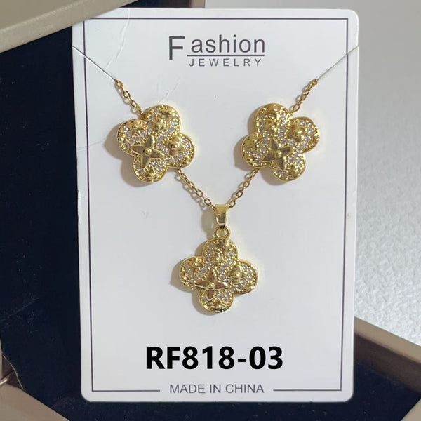 Micro Zircon Pendant 2 Piece Set