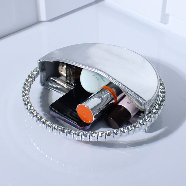 Evening Clutch With Rhinestone Handle