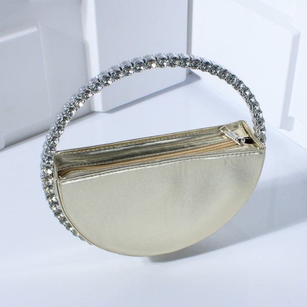 Evening Clutch With Rhinestone Handle