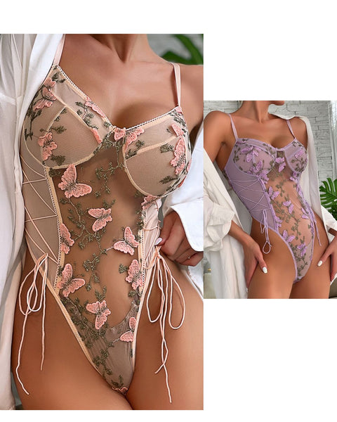 Sexy Butterfly Embroidery Lingerie