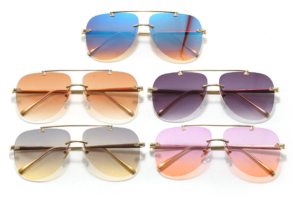 Frameless Aviator Sunglasses