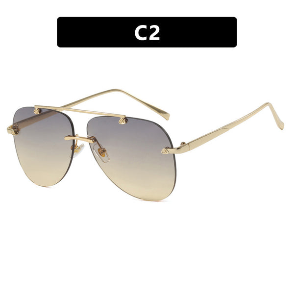 Frameless Aviator Sunglasses