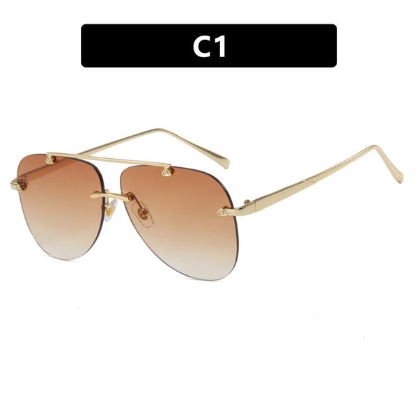 Frameless Aviator Sunglasses