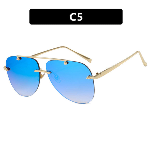 Frameless Aviator Sunglasses