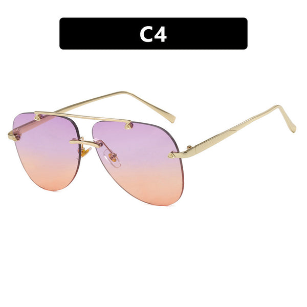 Frameless Aviator Sunglasses